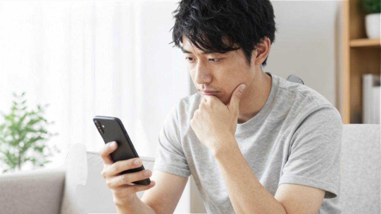 スマートフォンで音楽サブスクの料金プランを見比べているイメージ