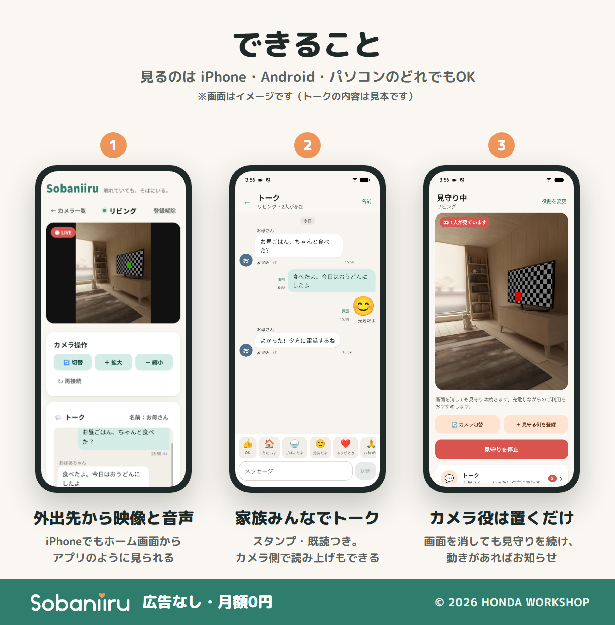 Sobaniiru 見守りカメラアプリ
