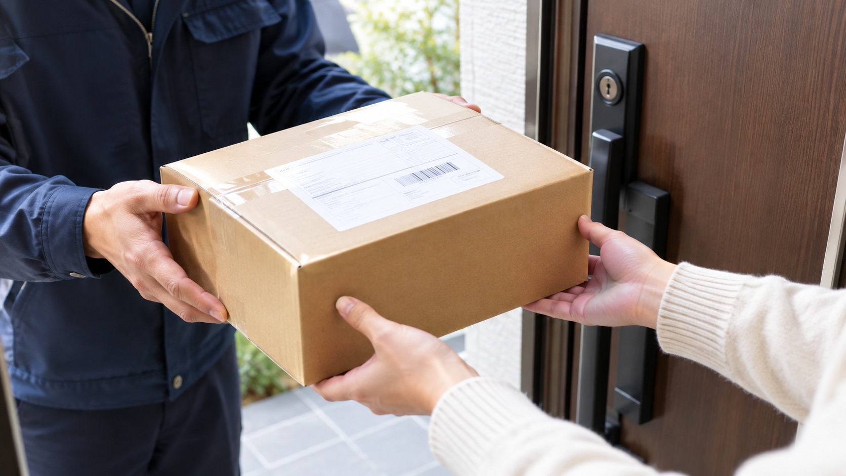 税金がかかる荷物は、受け取るときに税金と手数料を払う